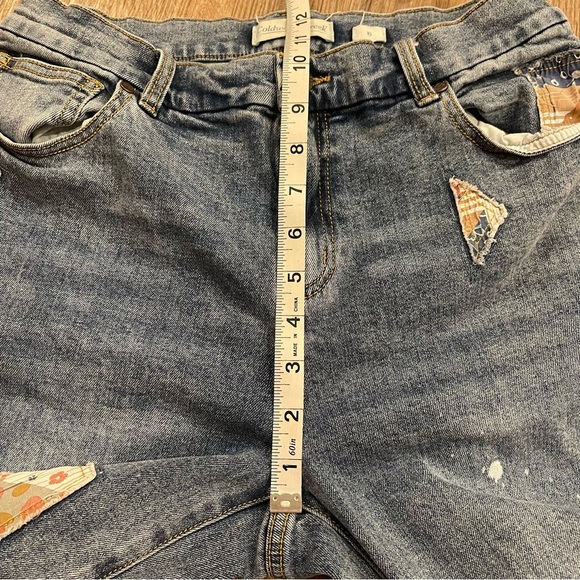 Coldwater Creek Women's 10 Wanderlust Boyfriend Jeans Patchwork Artsy Cottage - Picture 7 of 8